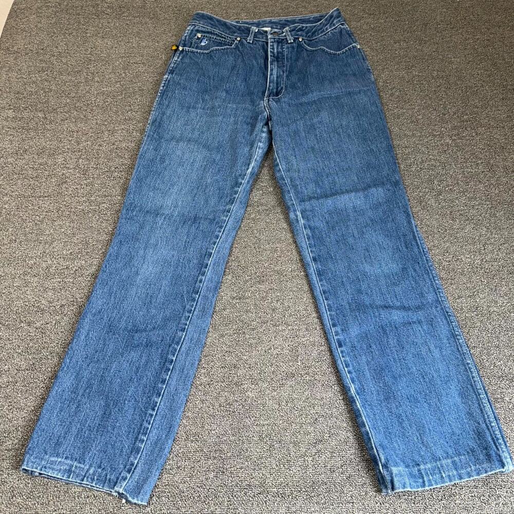 Y2K‎ Sasson Ankle Jeans Womens 13 Blue Denim Medium Wash Straight Leg *HEMMED*
